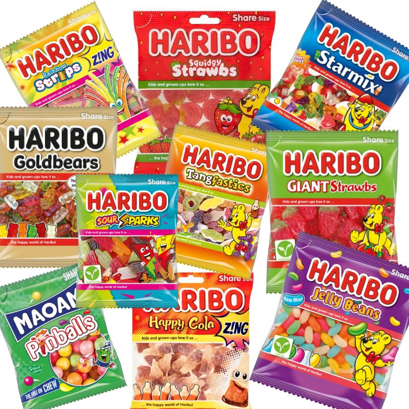Haribo Share Bags – Pick Your Own Sweets Mix | Choose Your Flavours & Quantity