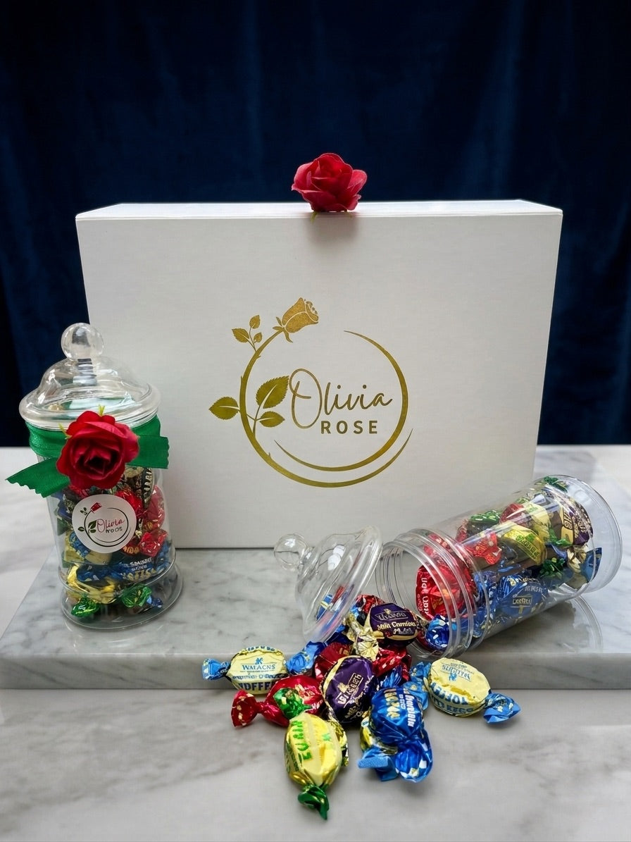 Toffees & Chocolate Eclairs Sweet Gift Jar