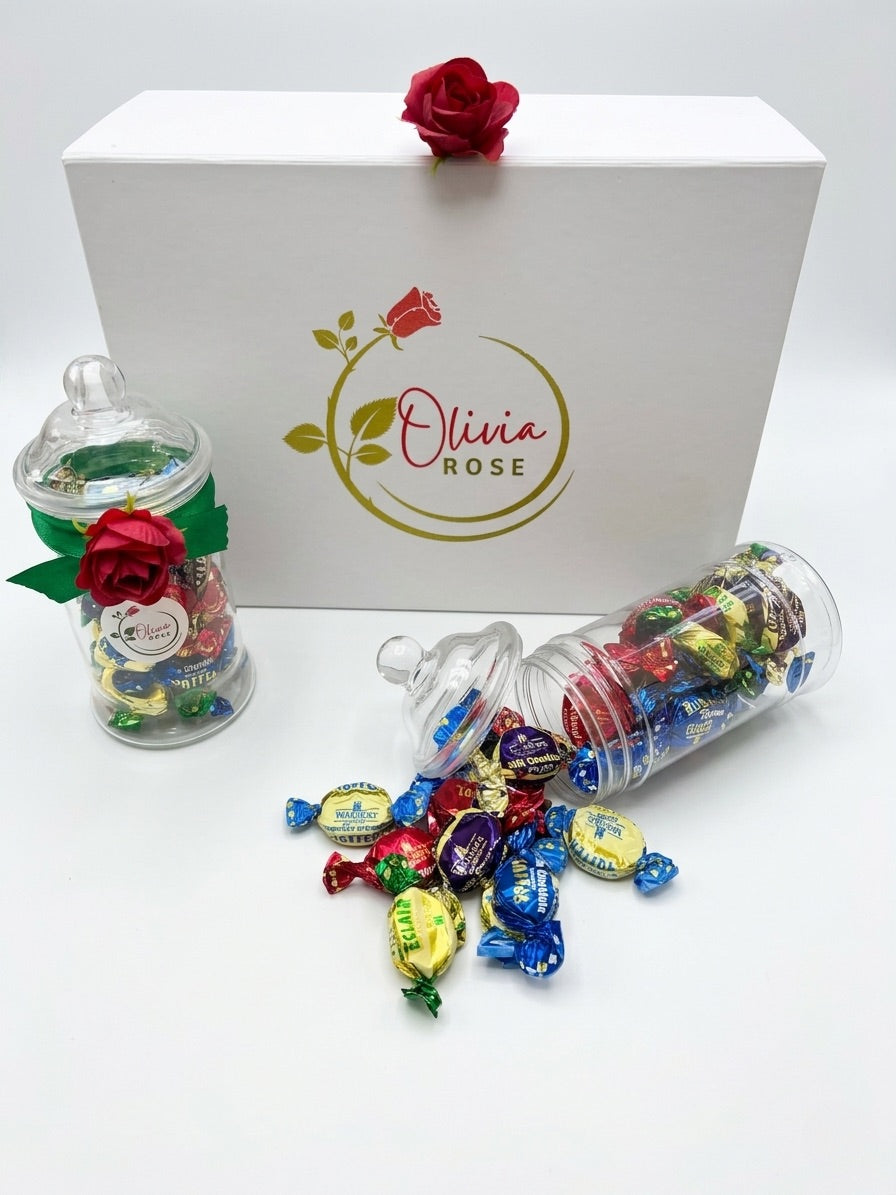 Toffees & Chocolate Eclairs Sweet Gift Jar
