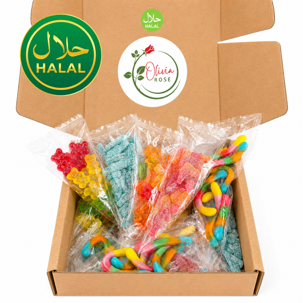 35 Pack Halal Sweet Treat Bags – Mixed Gummy & Fizzy Party Sweets – Sealed Individual Bags
