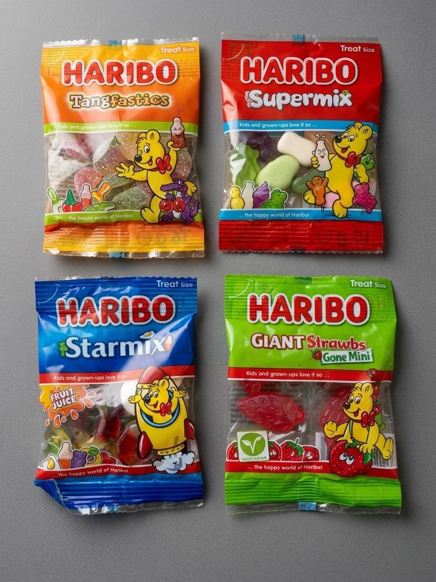 Haribo Mini Treat Bags 16g – Pick Your Flavour & Quantity (20–100 Pack) | Tangfastics, Starmix, Supermix, Giant Strawbs