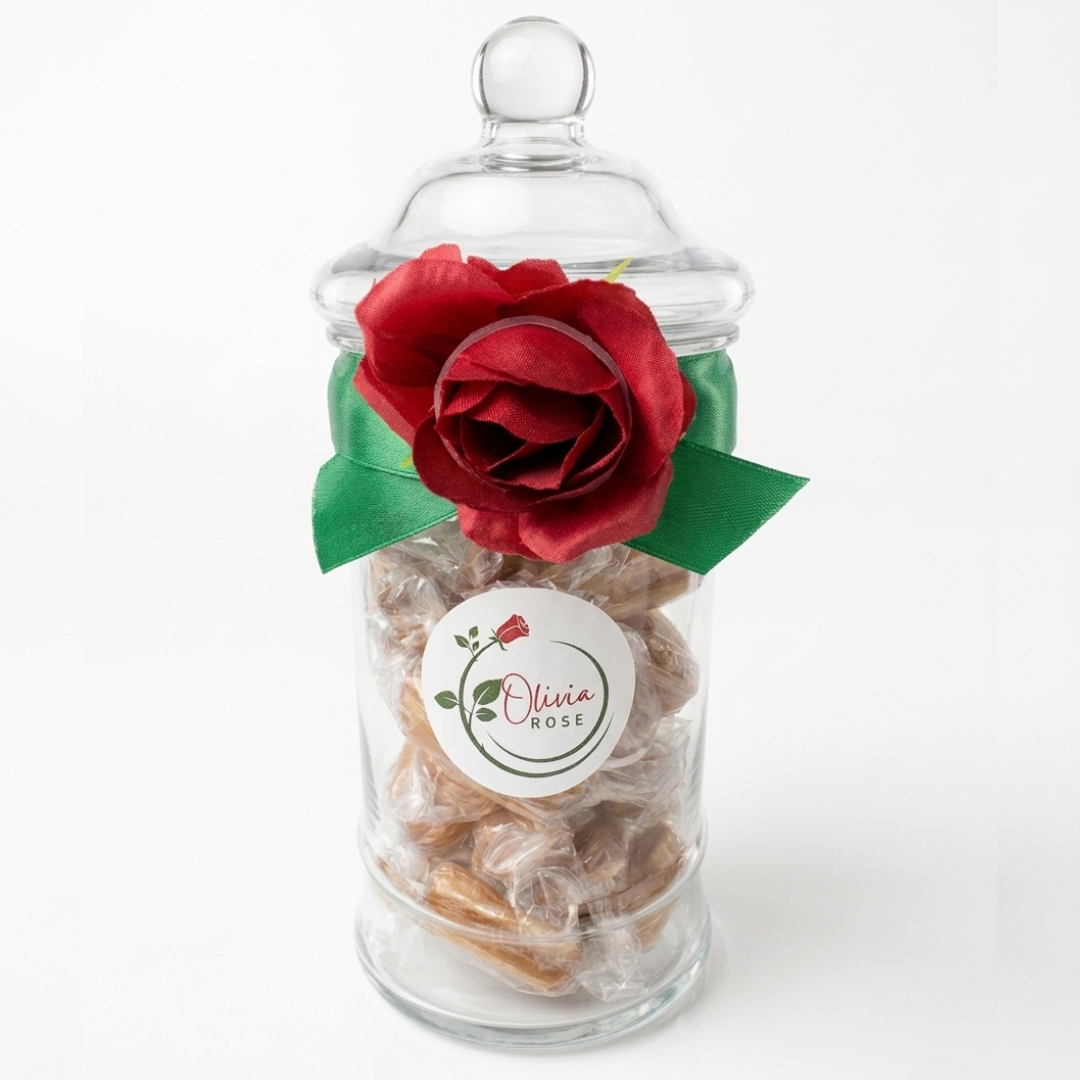 Olivia Rose Mint Humbug Sweets – Traditional Victorian Style Sweet Jar – 500ml