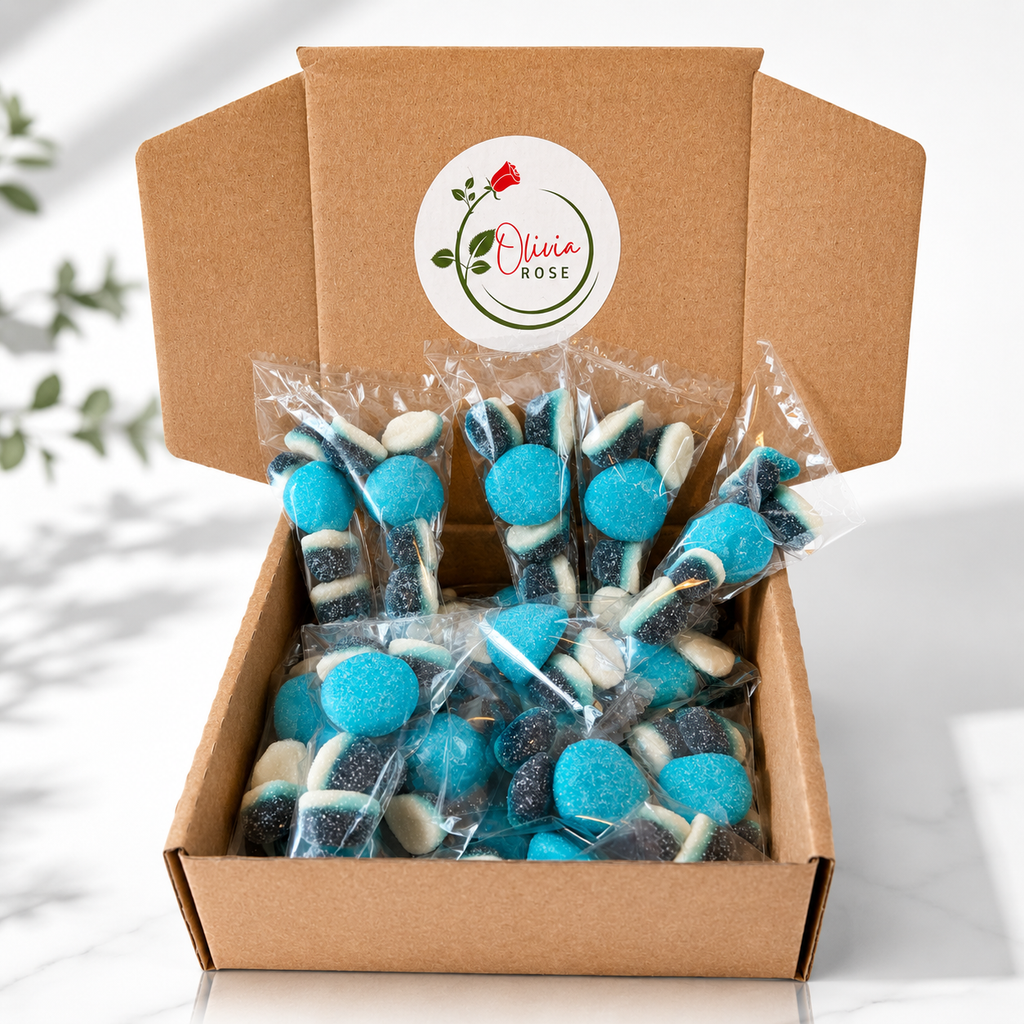 Olivia Rose Blue Party Treat Bags – 30 Sealed Sweet Party Favour Bags