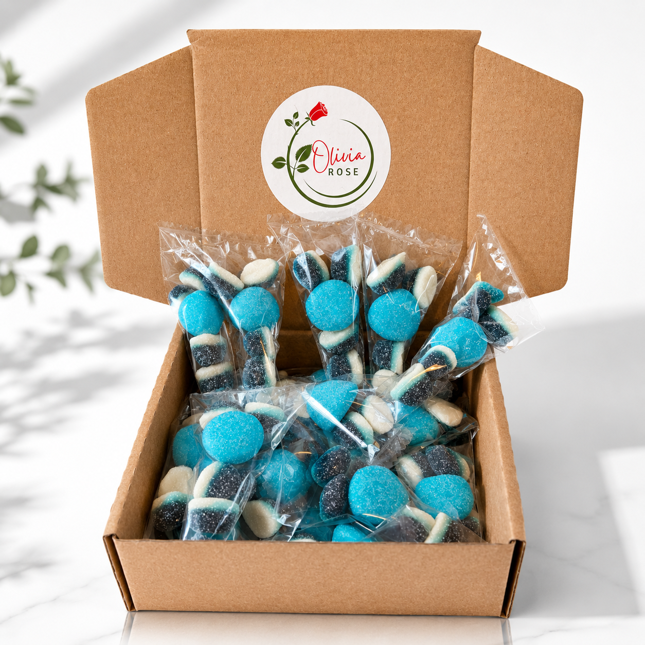 Olivia Rose Blue Party Treat Bags – 30 Sealed Sweet Party Favour Bags