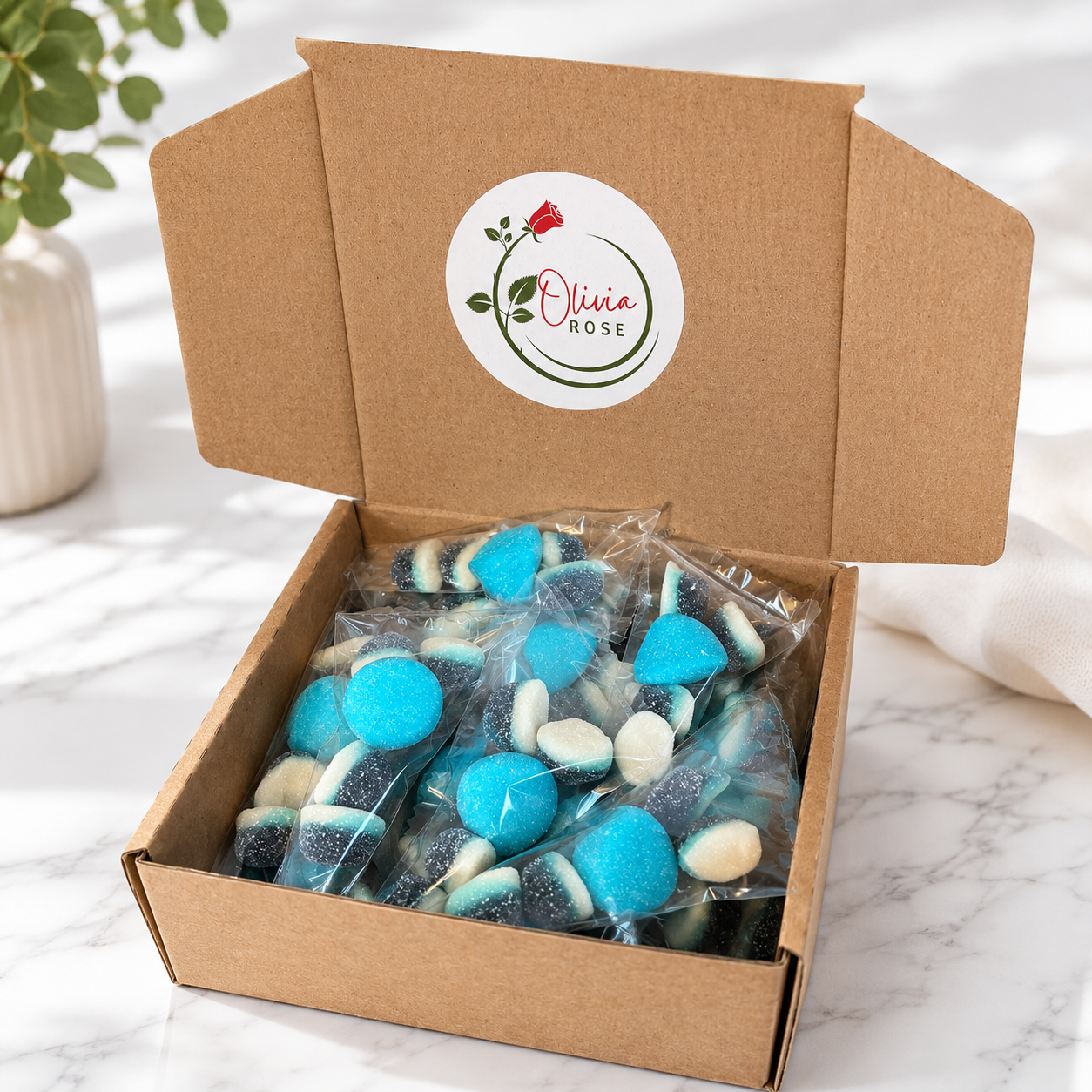 Olivia Rose Blue Party Treat Bags – 30 Sealed Sweet Party Favour Bags