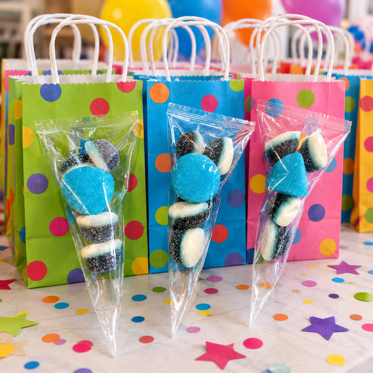 Olivia Rose Blue Party Treat Bags – 30 Sealed Sweet Party Favour Bags