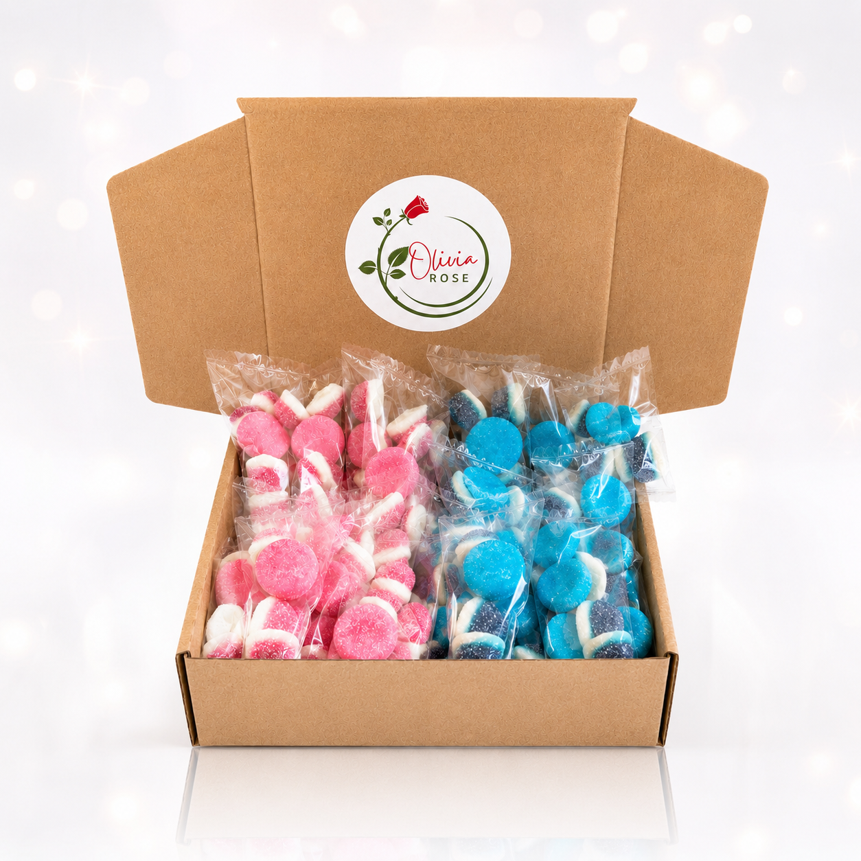 Olivia Rose Pink & Blue Party Treat Bags – 30 Sealed Sweet Party Favour Bags