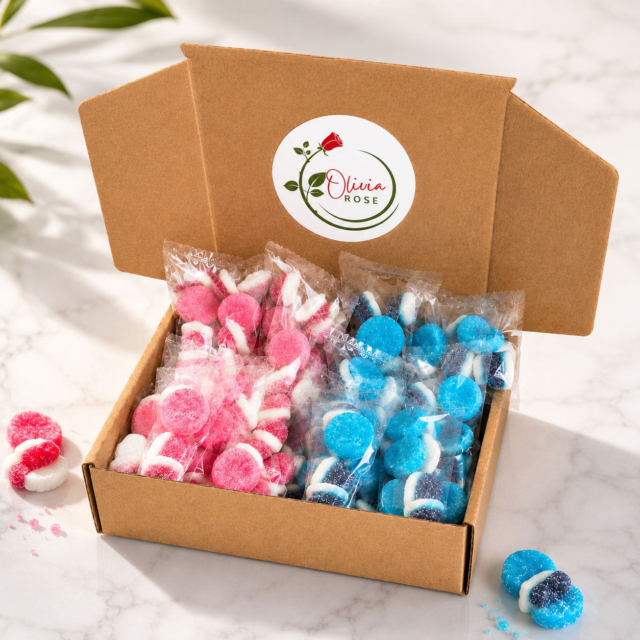 Olivia Rose Pink & Blue Party Treat Bags – 30 Sealed Sweet Party Favour Bags