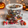Halloween Spooky Treat Bucket – 25 Mini Sweet Bags with Reusable 2.5L Trick or Treat Bucket