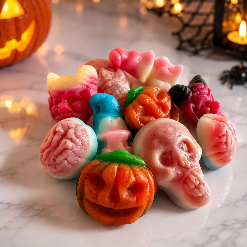 Halloween Spooky Treat Bucket – 25 Mini Sweet Bags with Reusable 2.5L Trick or Treat Bucket
