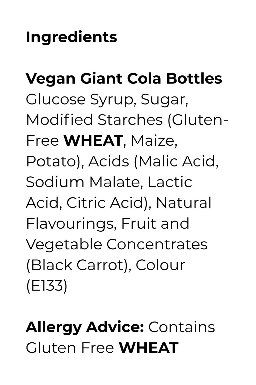 Vegan Giant Cola Bottles